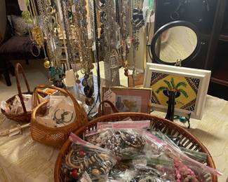 More costume jewelry with a Lida Holley and Fay Lee paintings