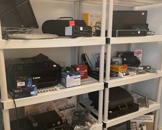 Wall of electronics