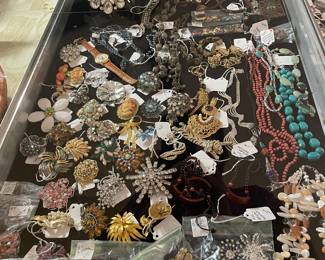 Collection of designer and vintage costume jewelry