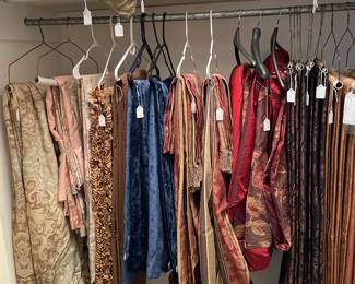 Selection of draperies and pillows 