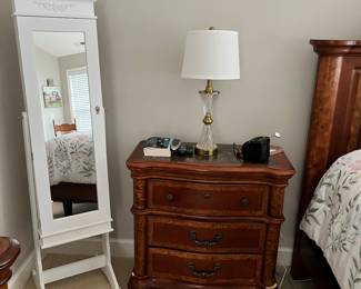 Night Stand, Floor Jewelry Cabinet/Mirror