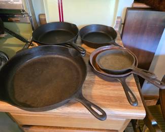 Cast iron pans.