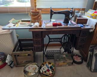 Singer Sewing Machine table.