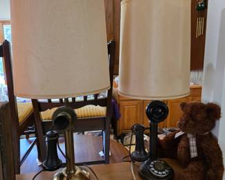 Antique telephone lamps,