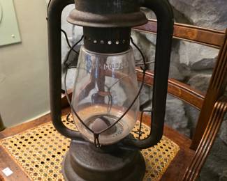 The Berger Mfg. Co Canton Ohio Storm King No. 2 Tubular Lantern Cast Globe