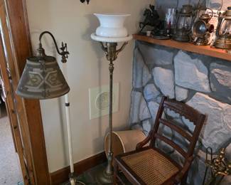 Antique floor lamps.
