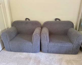 78 SoftSherpaLoungeChairsforKidsPlushCozySeatingPair
