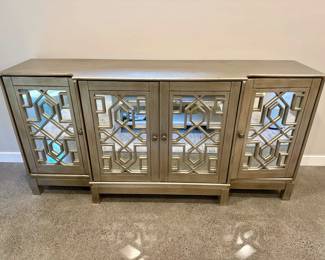 10 MirroredBuffetCabinetwGeometricStyleDoors