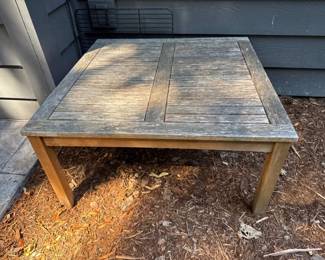5 NaturallyWeatheredSquareTeakOutdoorCoffeeTable