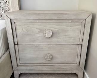 29 WhitewashedNightstandwRoundBohoInspiredKnobs