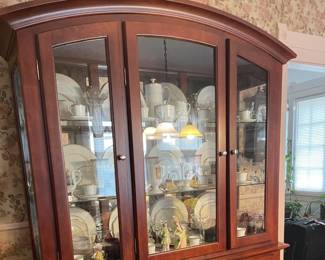 Handsome/Beautiful, Lighted, China Cabinet--Dinner Ware too!!