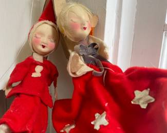 Early 1950's Made in Japan --Cute Christmas Elves 