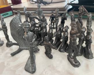Mostly WWI, Metal,  U.S. Army Soldiers and others