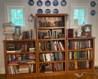 Bookshelves, Books, Clocks, Plates!!!!