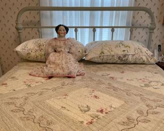 Standard Bed Set, Quilt & Doll