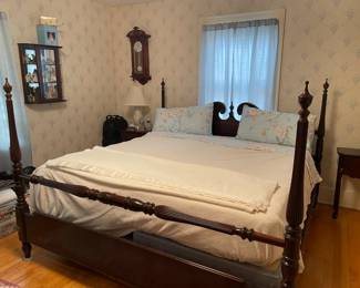 Awesome! Ethan Allen King Size Bed--Also Clocks, Display Cabinet, End Tables, Lamps, etc.