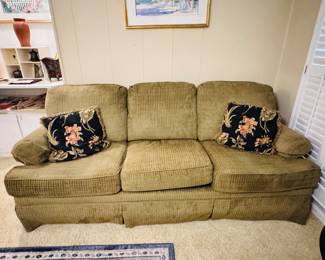 Upholstered Olive Sofa