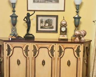 Painted credenza in the Italian style.