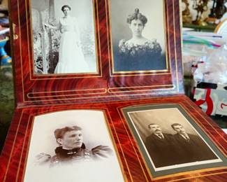 Example of some of the pages. The album is incomplete and there is damage to some of the 'frames'