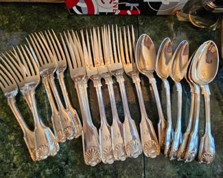 Silver plate Continental flatware