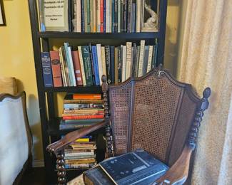 Cane back chair circa 1920s-1930s in excellent condition with matching rocker.