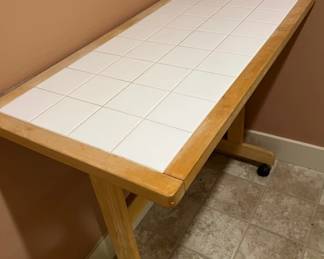 Tile Top Table On Casters