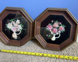 Octagonal Shadow Box Sailors Valentine