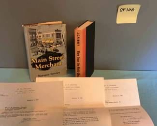 JC Penney Signed Letters and Two Biographies Autographed By JC Penney