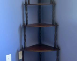 Vintage Wood Corner Shelf