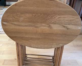 Solid Wood TV Trays And Stand