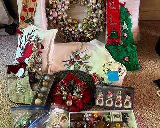 Christmas Wreaths, Embroidered Tablecloth, Decorations And More