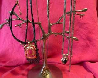 Stainless Silver Jewelry Tree Chicos Baer SF