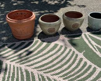 Outdoor Rug And Pots