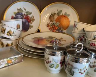 Six Fruit Plates Ramekins And Compote