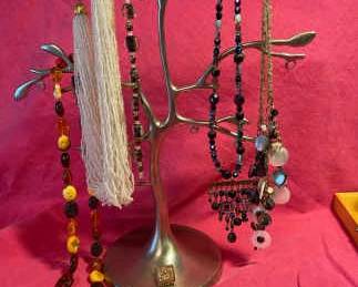 Beaded Necklaces, Bracelet And Small Pin