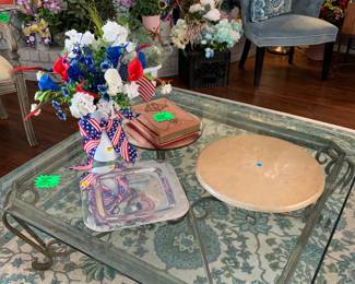 Glass top coffee table!