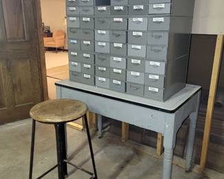 Stacking metal cabinets