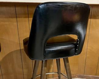 2 Mid Century bar stools - back view