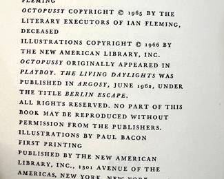 Ian Fleming -  Octopussy  -  Copyright 1965 
