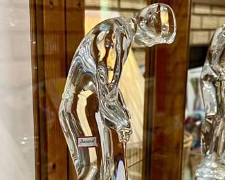 Baccarat crystal golfer w/box