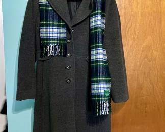 Fleet Street men's wool coat - Greek Fisherman's cap - The Scotch House 100% Cashmere scarf