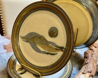 John Dunlap Studio Pottery dish set 13pc