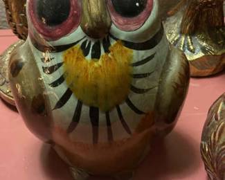Owl, Eagle And Pumpkin Decor