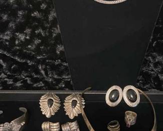 Silver And Black Jewelry Lot