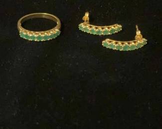 10K Gold Ring And Earrings