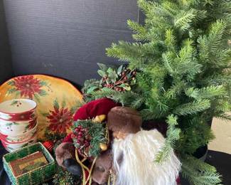 Sitting Santa And Christmas Items
