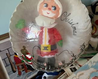 Rare Blow up ornament with Santa inside
