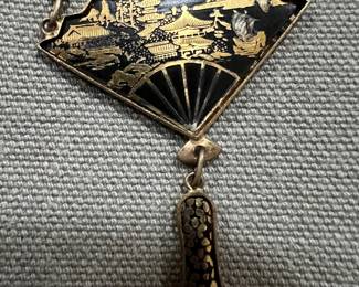 Vintage Japanese Necklace with clip on earrings