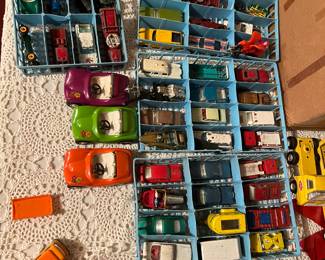 Vintage toy cars played with a lot