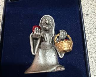 Old Hag Witch Disney Figurine Pewter in presentation box